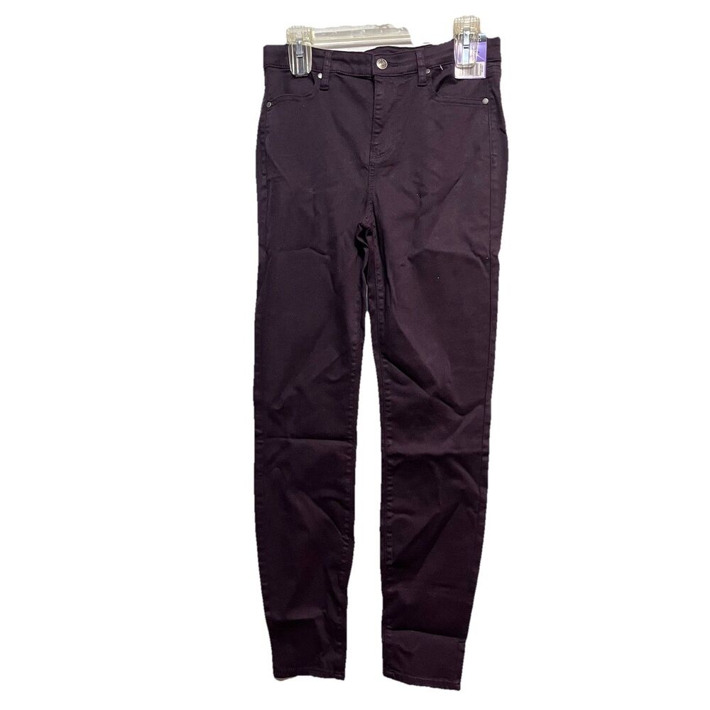 Buffalo David Bitton Jean High Rise Skinny Dark Raisin Size 4/27 NWT